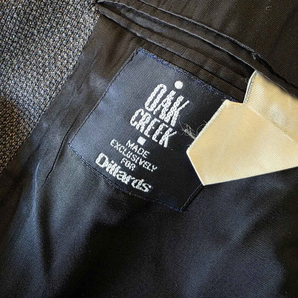 Oak Creek Men’s Gray 100% Wool Blazer Sport Coat Jacket 42R